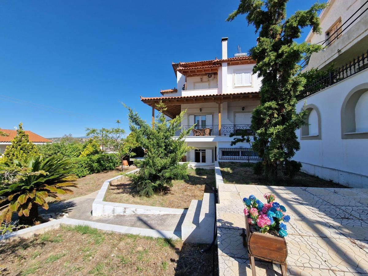 Villa Liana : Luxury Villa With Fantastic Sea View, Near Airport Pórto Ráfti Buitenkant foto